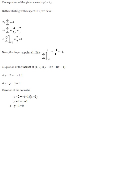 Rd-sharma Solutions Cbse Class 12-science Mathematics Chapter - Tangents And Normals
