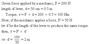 Frank Solutions Icse Class 10 Physics Chapter - Turning Effect Of Force And Equilibrium