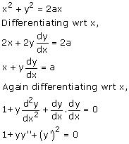 Represent The Following Families Of Curves By Forming The Corresponding Differential Equations Where A And B Are Parameters X 2 Y 2 2ax Mathematics Topperlearning Com Tzvtqbii