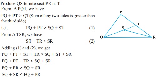 S Is Any Point In The Interior Of Triangle Pqr Show That Sq