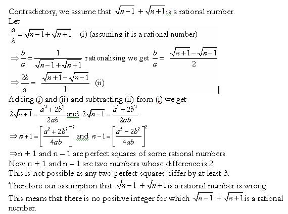 Show that there is no positive integer n for which square root n+1 ...