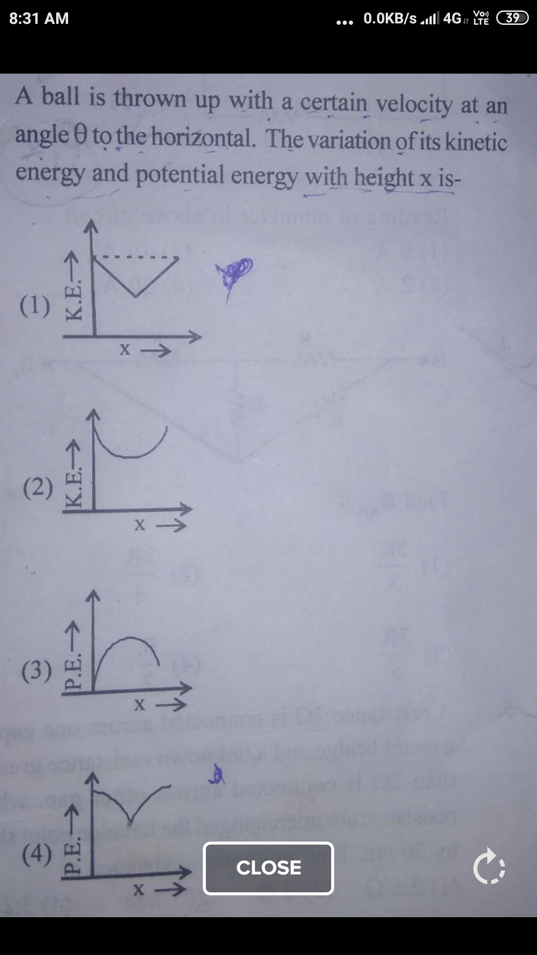 Find Relation Between Potential Energy And Kinetic Energy At Height X Graph Refer To Attachment Help Me In Thisthanks Ry Physics Topperlearning Com