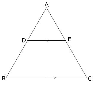 Prove That The Line Drawn Through The Mid-point Of One Side Of A 