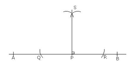 ab line draw point any segment mark perpendicular through topperlearning compasses ruler use only length