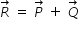 begin mathsize 14px style R with rightwards arrow on top space equals space P with rightwards arrow on top space plus space Q with rightwards arrow on top end style