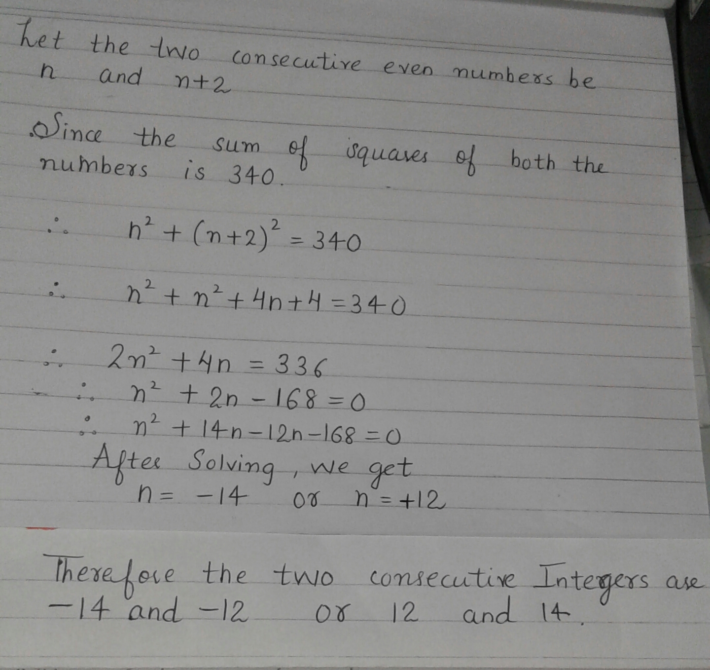 Two Negative Consecutive Integers Have A Sum Of 45 What Are The 2A3