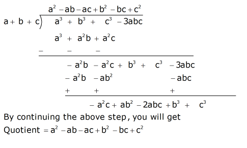 Please Help Me Dividing This Polinomials Using Long Division A 3 B 3 C 3 3abc A B C Mathematics Topperlearning Com Xql3feuu