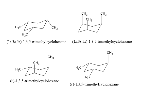 Stereoisomers of 1,3,5-trimethylcyclohexane 