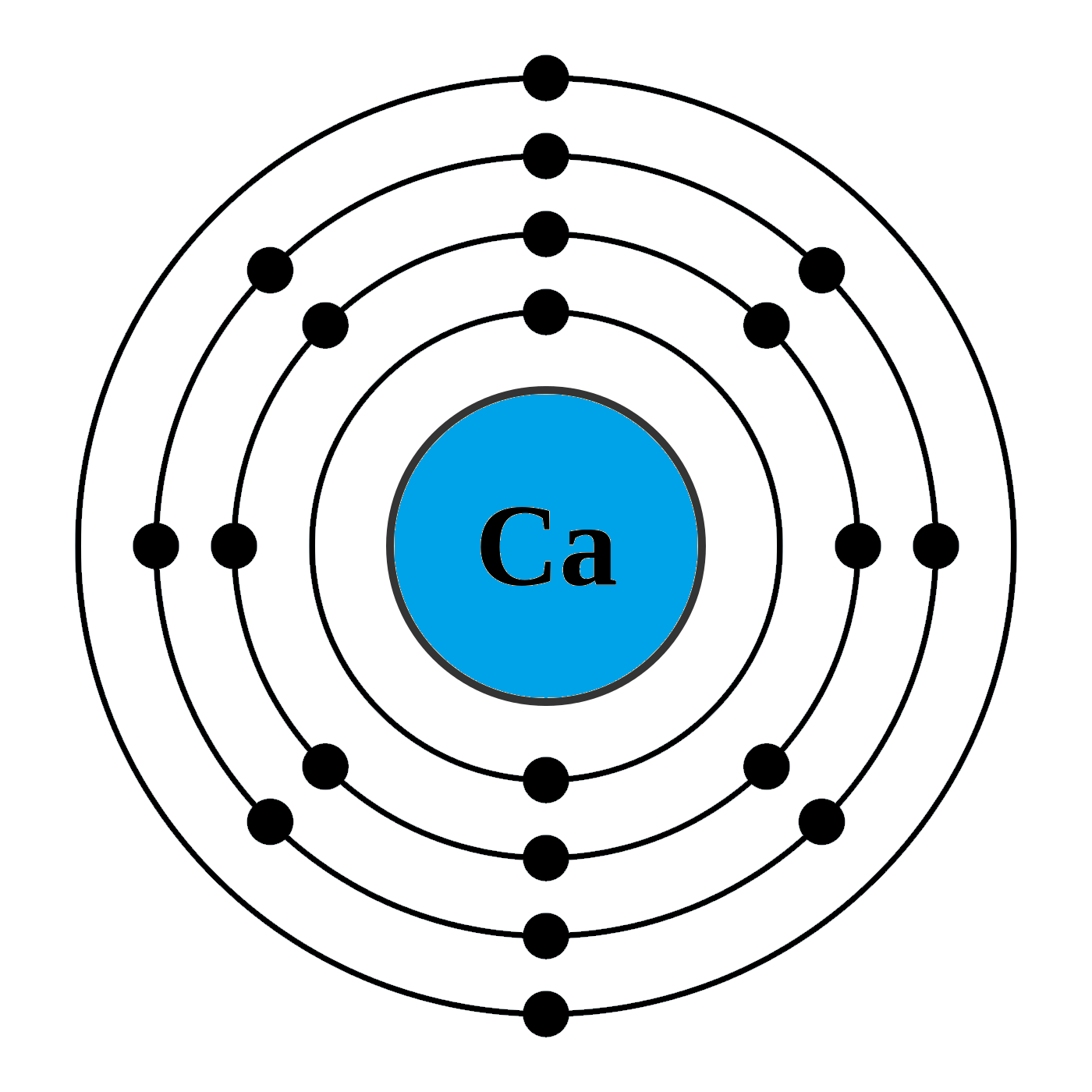 How can I draw electronic configuration of calcium in a shell nxwe70dd