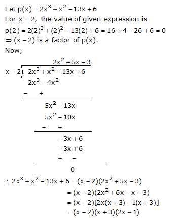 Use The Remainder Theorem To Factorise The Following Expression 2x3 X2 13x 6 Mathematics Topperlearning Com Nuzwsod