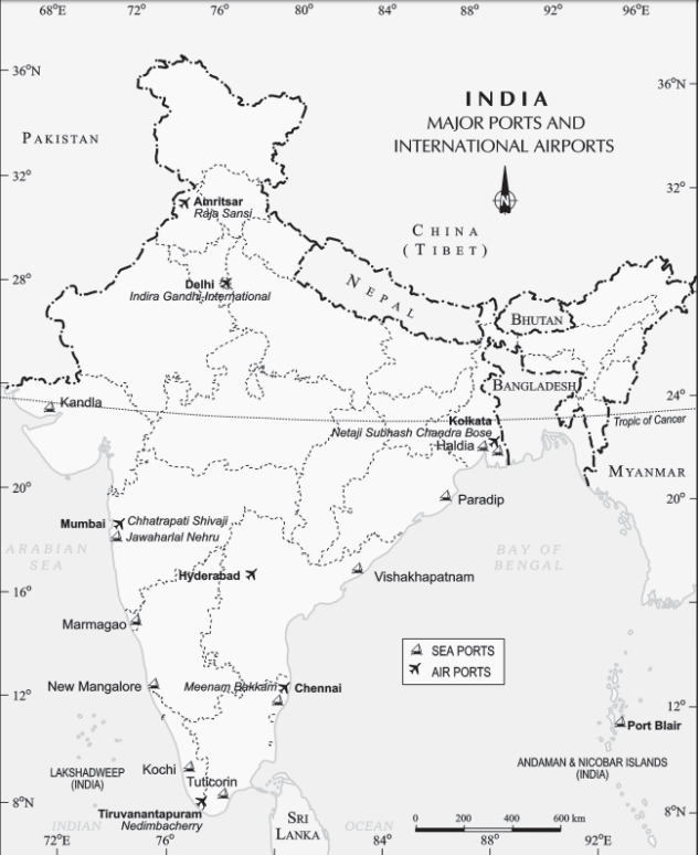 drawa outline map of india with transport - tyz5xee