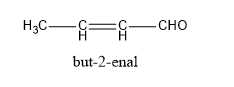 IUPAC name but-1-enal