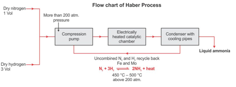 Haber Process Flow Chart