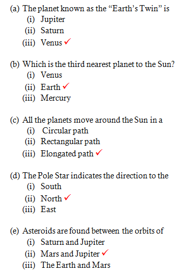 Chapter 1 The Earth in the Solar System - NCERT Solutions for Class 6