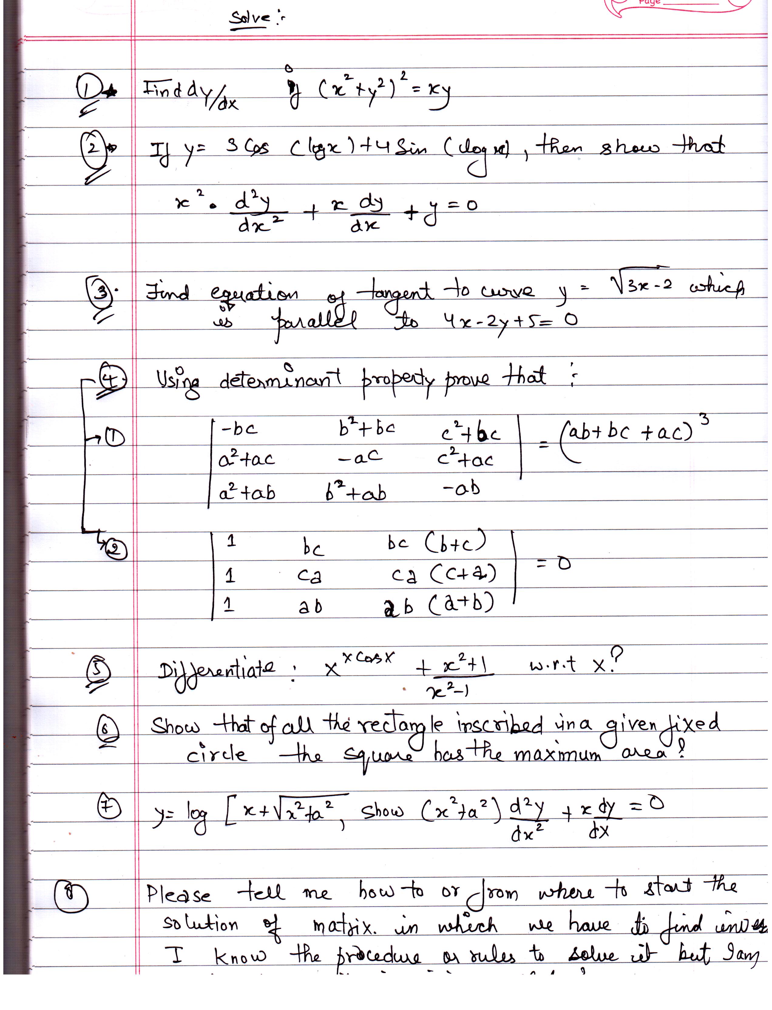 case study questions on determinants class 12