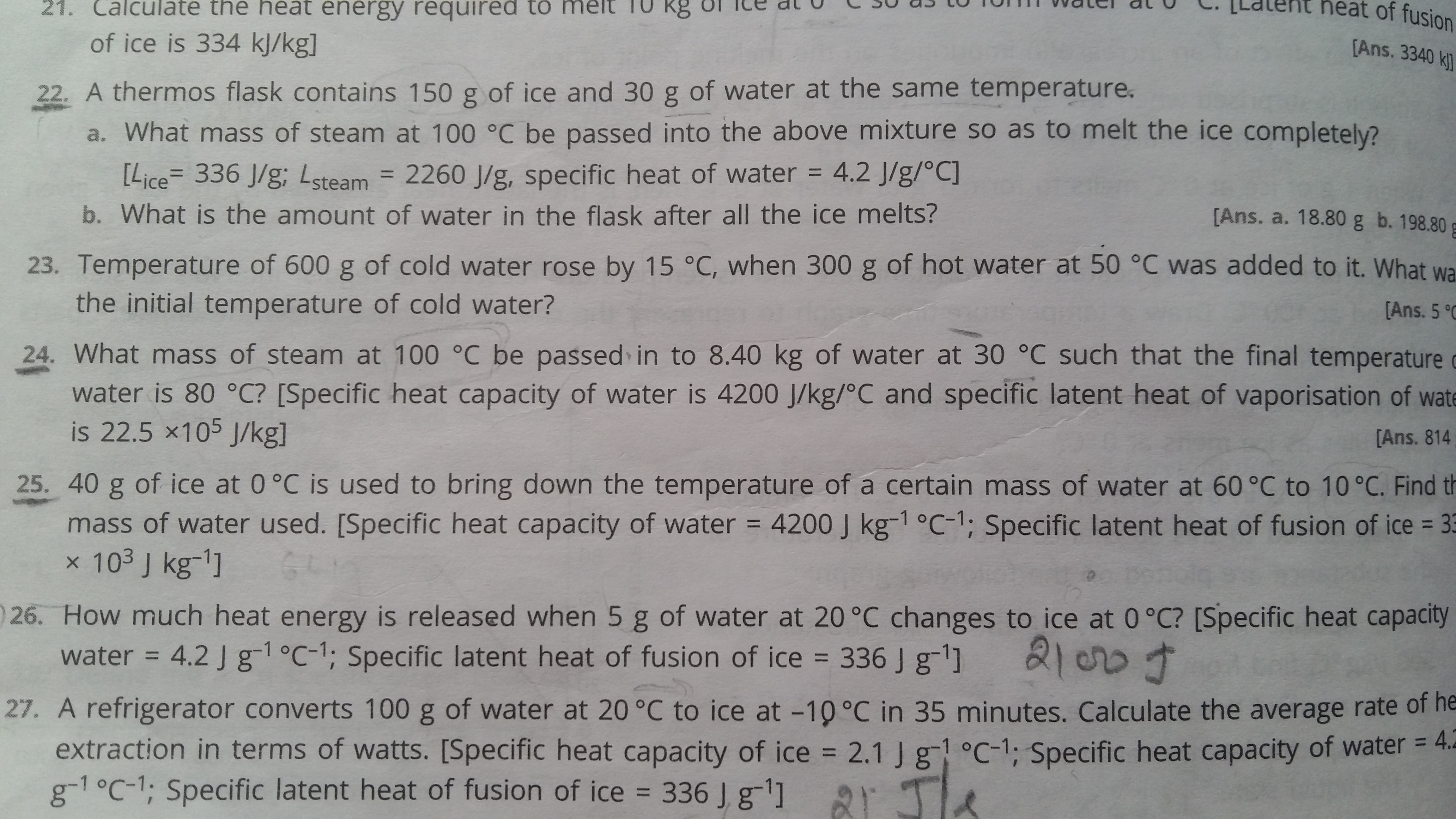 calorimetry Questions and Answers - TopperLearning With Calorimetry Worksheet Answer Key