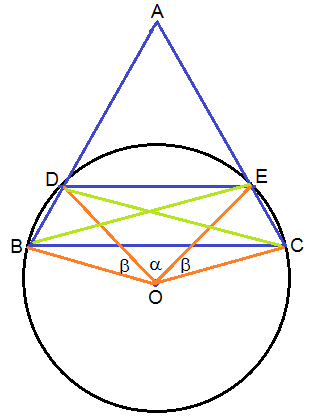 triangle with circle outside