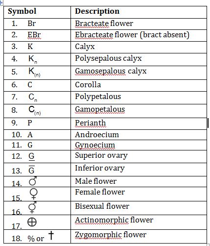 How To Write The Floral Formula Of Different Flowers Actually I Have 