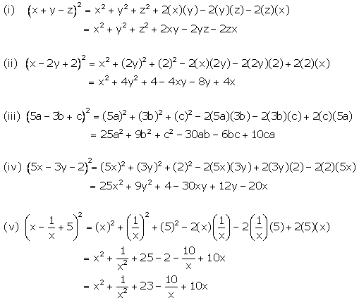 Selina Concise Mathematics Part I Solutions For Class 9 Mathematics Icse Chapter 4 Expansion Topperlearning