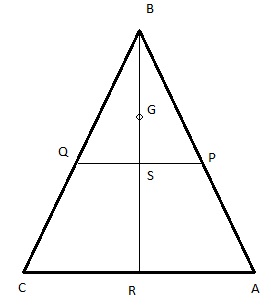 P, Q and R are on AB, BC and AC of the equilateral triangle ABC ...