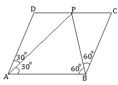 In the figure abcd is a parallelogram in which angle A=60degree.If the ...