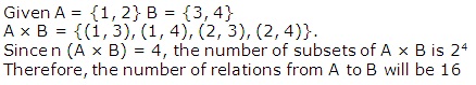 Let A = {1, 2} And B = {3, 4}. Find The Number Of Relations From A To B ...