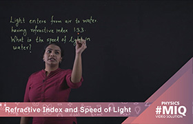 Refractive index and speed of light 