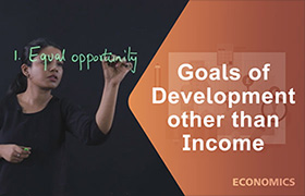 goals of development other than income ...