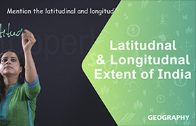 The latitudinal and longitudinal extent of India 